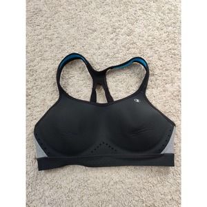 (V) Champion Women sport bra running gym casual black sz L